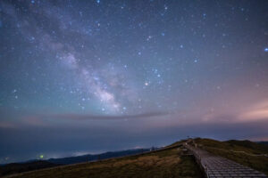 星空の下